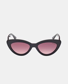 Черные женские солнцезащитные очки «кошачий глаз» Guess, черный