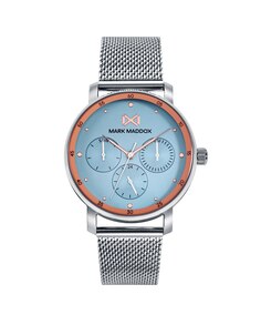 Многофункциональные женские часы Midtown из стали с ремешком из миланской сетки Mark Maddox, серебро