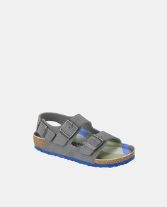 Milano Kids открытые сандалии для мальчиков с несколькими ремешками и пряжкой Birkenstock, зеленый