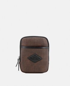 Миниатюрная темно-коричневая сумка через плечо на молнии Lee Cooper, темно коричневый