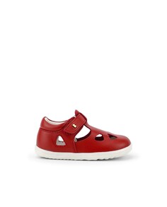 Красные кожаные детские сандалии с застежкой-липучкой Bobux, красный