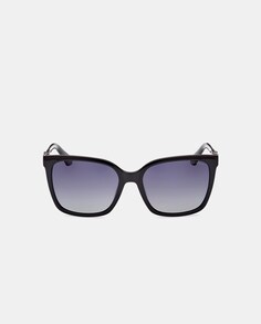 Черные квадратные женские солнцезащитные очки с поляризационными линзами Guess, черный