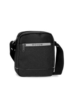 Мужская черная сумка через плечо с передним карманом Movom, черный