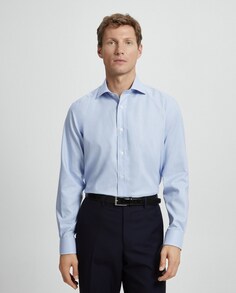 Мужская классическая рубашка стандартного кроя без утюга Emidio Tucci, синий