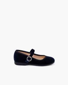 Туфли Мэри Джейн с пряжкой и украшением Pisamonas, темно-синий