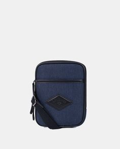Миниатюрная сумка через плечо из нейлона темно-синего цвета на молнии Lee Cooper, темно-синий