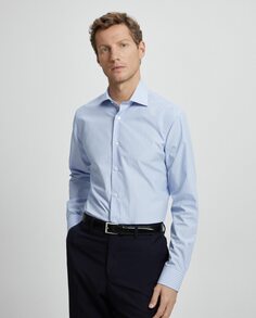 Мужская классическая рубашка узкого кроя без утюга Emidio Tucci, синий