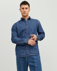 Мужская джинсовая рубашка обычного кроя Jack &amp; Jones, синий