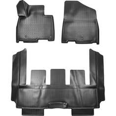 Салонные коврики для Kia Carnival IV 3D (2020) (1, 2 ряд 7-ми местная версия) UNIDEC