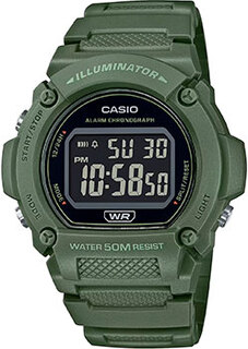 Японские наручные мужские часы Casio W-219HC-3B. Коллекция Digital