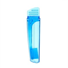 Зубная щетка складная в индивидуальной упаковке, 1 штука, средней жесткости, синяя NO Brand