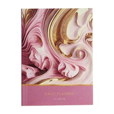 Ежедневник на склейке недатированный а6 48 листов, мягкая обложка, мрамор розовый Calligrata