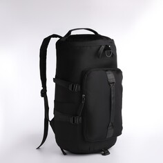 Рюкзак-сумка на молнии, 4 наружных кармана, отделение для обуви, цвет черный NO Brand