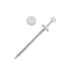 Саморезы кровельные 4.8х76 ral9003, белый, 100 шт. NO Brand