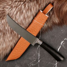 Нож корд куруш - малый, граб черный, сухма, пуговица, гарда олово. нс 420 (13-14 см) Shafran