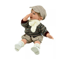 Куклы и одежда для кукол Lamagik S.L. Кукла Джестито Пальчик в носу мальчик в серой кепке 38 см