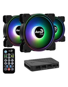 Вентилятор Aerocool Saturn 12F ARGB Pro (3x120мм, 19.6 dB, 1000rpm, подсветка, контроллер, пульт д/у) RTL