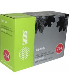 Тонер Картридж Cactus CS-C724 черный для Canon LBP 6480/6750/6480x/6750dn (6000стр.)