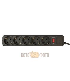 Сетевой фильтр PC Pet AP01006-5-BK 5м (5 розеток) черный
