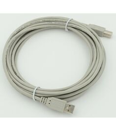 Кабель USB A(m) USB B(m) 5м серый Noname