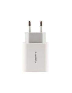 Сетевое зарядное устройство PAVAREAL WC92 2 USB 2.4А + кабель DC181C TYPE-C, белый
