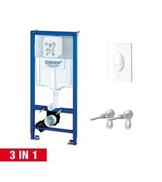 Инсталляция Grohe 38721001 для унитаза Rapid SL с панелью смыва Skate Air 3 режима комплект 3-в-1