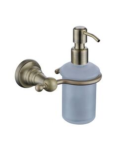 Дозатор для жидкого мыла настенный (стекло) бронза (латунь) (KH-4210) Kaiser