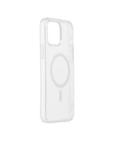 Чехол накладка пластик mObility для iPhone 13 Pro Max, для MagSafe, с силиконовым краем, прозрачная
