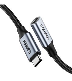 Кабель UGREEN US372 (30205) USB-C 3.1 Male to USB-C Female Gen2 Extension Cable. 1 м. темно-серый