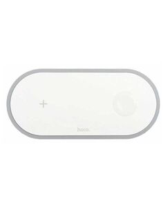 Беспроводное зарядное устройство Hoco CW20 Wisdom 2в1 White