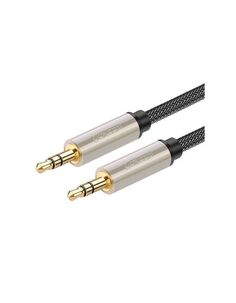 Кабель UGREEN AV125 (10602) 3.5mm Audio Cable Net Braid. 1м. серый