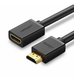 Кабель UGREEN HD107 (10141) HDMI Male to Female Cable в оплетке. 1 м. черный