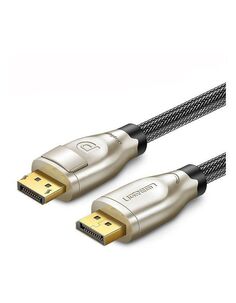 Кабель UGREEN DP112 (60843) 1.4 DP M/M Round Cable Zinc Alloy Shell в оплетке. 2 м. черный