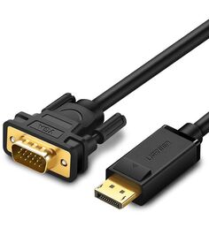 Кабель UGREEN DP105 (10247) DP Male to VGA Male Cable. 1,5 м. черный