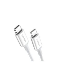 Кабель UGREEN US264 (60518) USB-C 2.0 Male To USB-C 2.0 Male 3A Data. 1 м. белый
