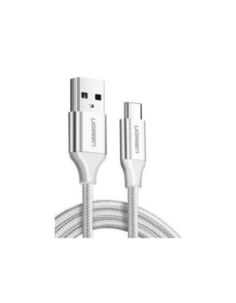Кабель UGREEN US288 (60133) USB-A 2.0 to USB-C Cable Nickel Plating Aluminum Braid. 2м. серебристый