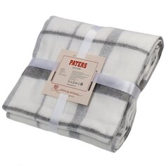 Плед 1.5-сп, 140х200 см, 20% шерсть, 40% полиэстер, 40% пан, Vladi, Палермо, дым, бел, дым, 15S/SOUL