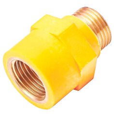 Переходник для газа, 1/2, ВН/НР, желтый, диэлектрический, внутренняя/наружная, AquaLink