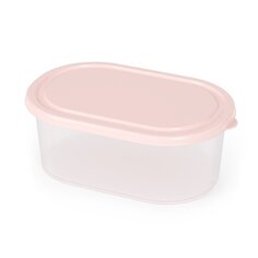 Контейнер пищевой пластик, 19.6х12.6 см, розовый, овальный, Альтернатива, М5675 Alternativa
