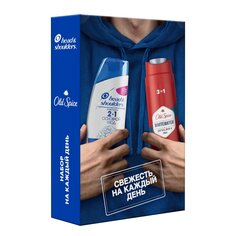 Набор подарочный для мужчин, Head & Shoulders, шампунь-бальзам 2в1 200мл + Old Spice, гель для душа 250 мл