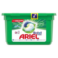 Капсулы для стирки Ariel, Pods Все-в-1 Горный родник, 12 шт, капсула 28.8 г