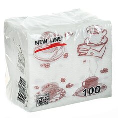 Салфетки бумажные New Line, Чашка кофе, 100 шт, 24х24 см