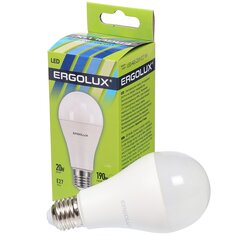 Лампа светодиодная E27, 20 Вт, 190 Вт, 220 В, груша, 6500 К, свет холодный белый, Ergolux