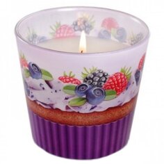 Свеча ароматизированная, 8х7.5 см, в стакане, Bartek Candles, Фруктовые маффины