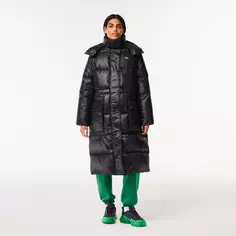 Женский длинный пуховик Lacoste Oversize с регулируемой талией