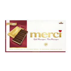 Шоколад Merci Темный с марципаном 112 г ..,Merci