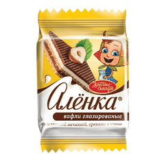 Вафли Рот Фронт Аленка с молочной начинкой орехи-какао, 20 г