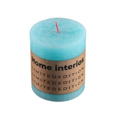 Свеча столбик рустик Home Interiors бирюзовый 7х8 см