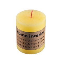 Свеча столбик рустик Home Interiors медово-жёлтый 7х8 см