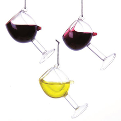 Игрушка елочная Kurt S.Adler бокал вина 8 см в ассортименте